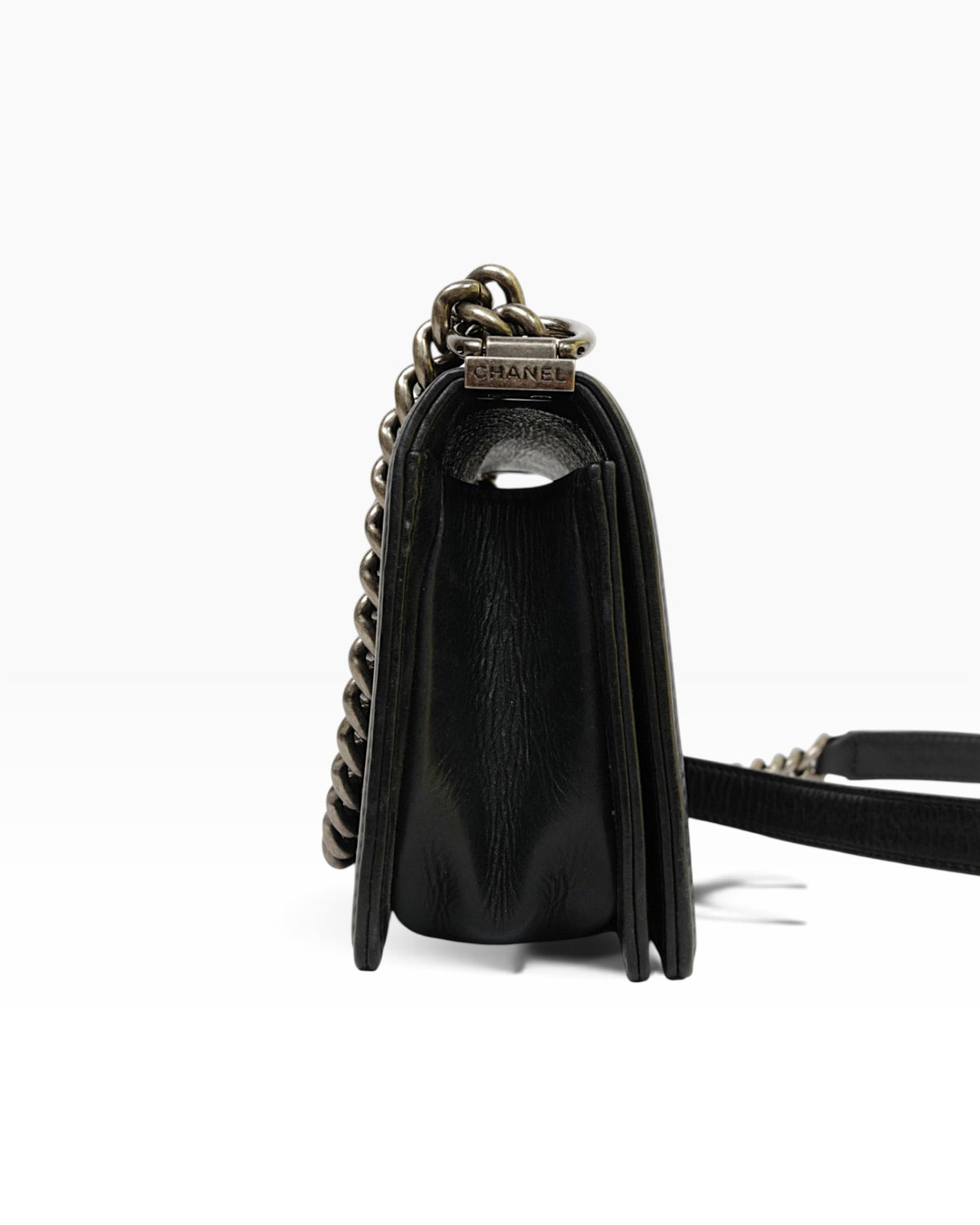 Chanel Black Quilted Calfskin Medium Double Stitch Boy Bag