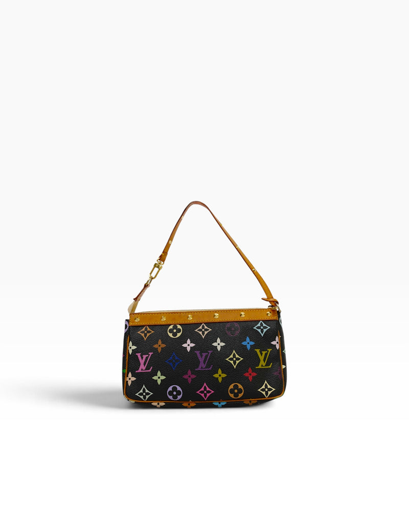 Louis Vuitton × Murakami Black Multicolor Pochette Accessoires