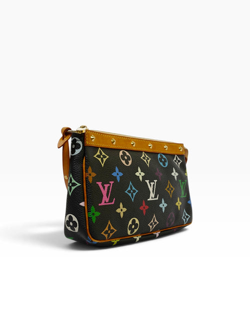 Louis Vuitton × Murakami Black Multicolor Pochette Accessoires