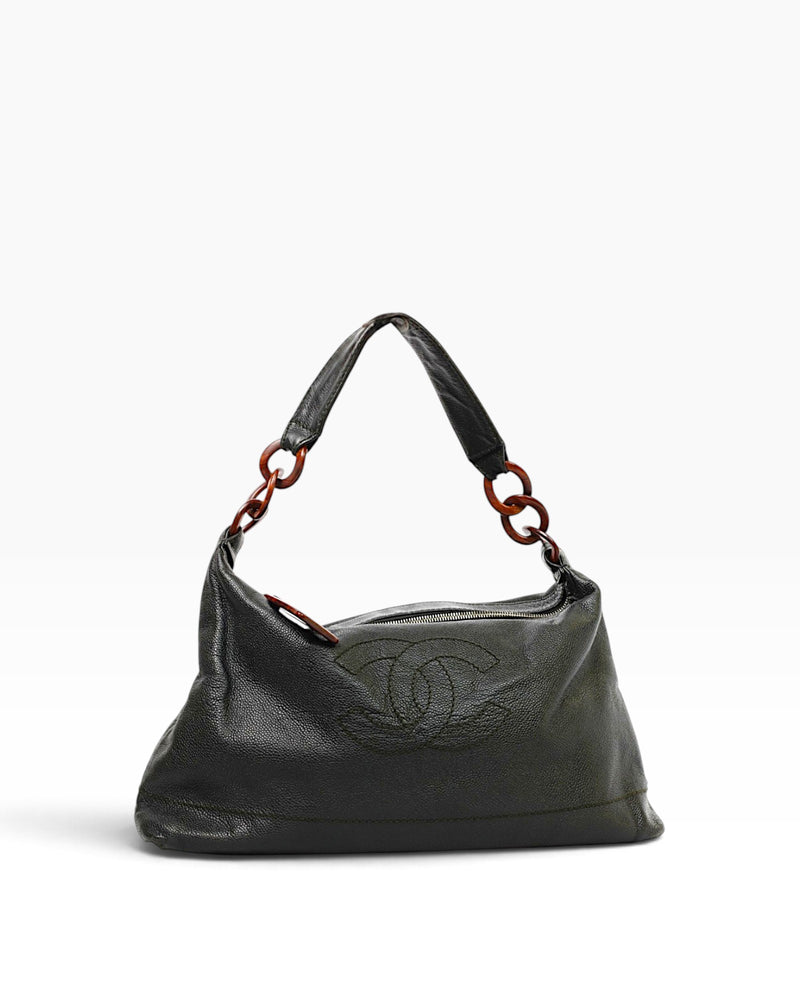 Chanel CC Wood Chain Shoulder