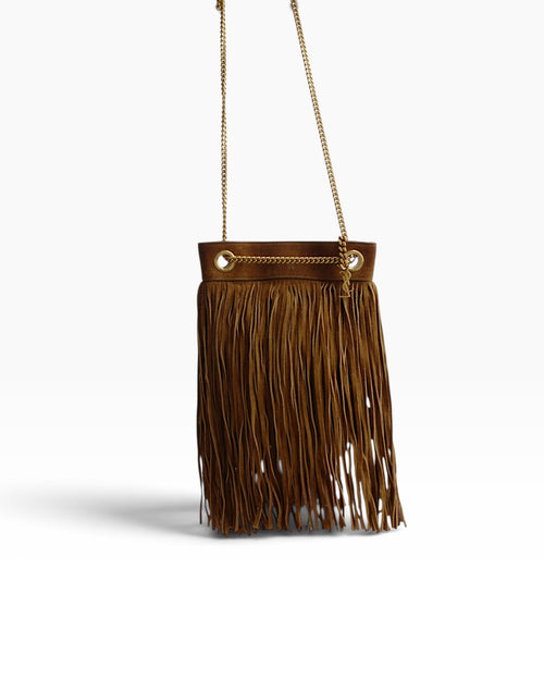 Saint Laurent Suede Small Grace Fringe