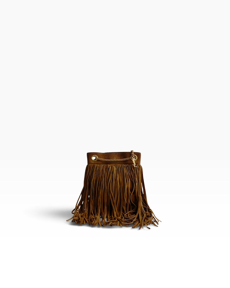Saint Laurent Suede Small Grace Fringe